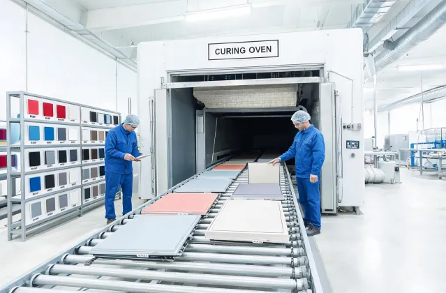 Powder coating appliance line
